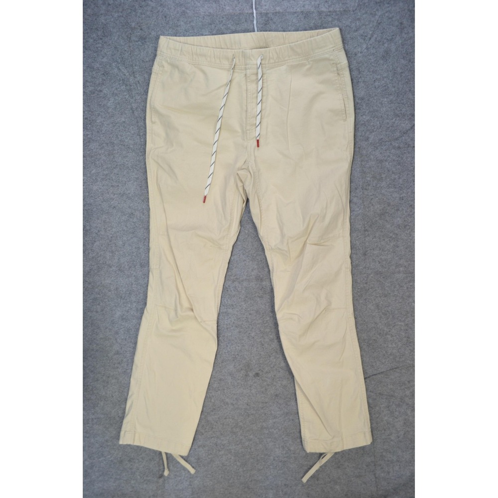 Topo Designs Pants‎ Mens XL Beige Jogger Elastic Waist Drawstring Organic Cotton